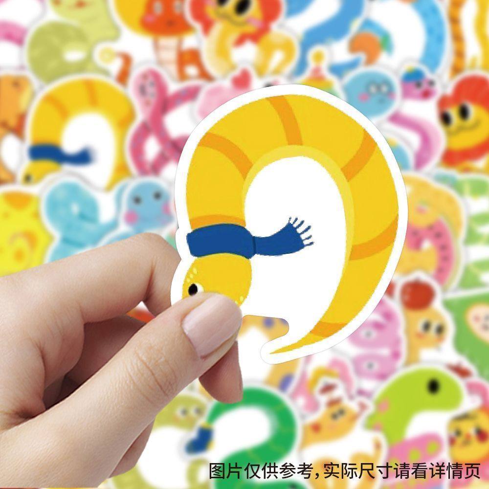 多巴胺小蛇贴纸彩绘动物可爱趣味笔记本装饰手机diy防水手账贴画,3C数码配件,笔记本个性小贴纸,淘宝优惠券,粉丝福利购,淘宝优惠卷