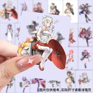 战舰少女立绘贴纸动漫风二次元个性插画贴图diy电脑壳笔记本装饰