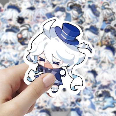 120张可爱Q版芙芙贴纸崩坏星穹铁道芙宁娜贴画装饰手机壳手账防水