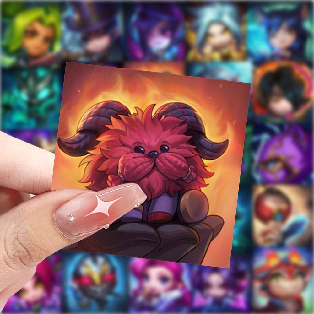 爆款Q版英雄联盟头像B款贴纸创意小众装饰手机水杯diy防水贴画