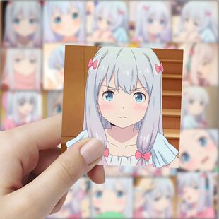 和泉纱雾贴纸二次元可爱妹妹埃罗芒阿老师少女手机壳手账装饰贴画