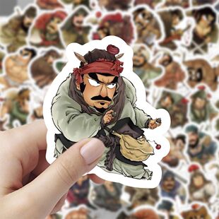 120贴名著水浒传人物贴纸四大名著手机壳手账本水杯装 饰标签贴画