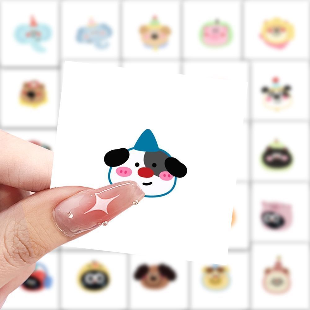 卡通动物ID头像简笔画贴纸