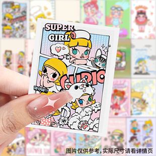 126张molly卡通可爱贴纸ins简约手机壳行李箱手账装饰贴画防水diy