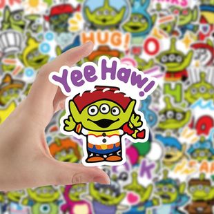 100张卡通玩具总动员贴纸三眼仔动漫可爱防水贴画手机手帐本装饰