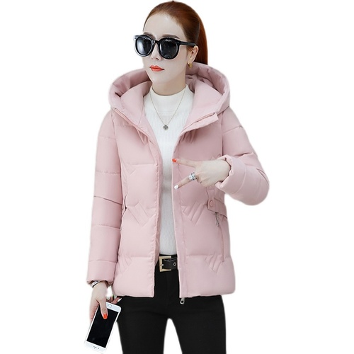 Real shot down cotton padded jacket 2021 new cotton padded jacket Korean loose bread Jacket Women's winter jacket short small cotton padded jacket fashion