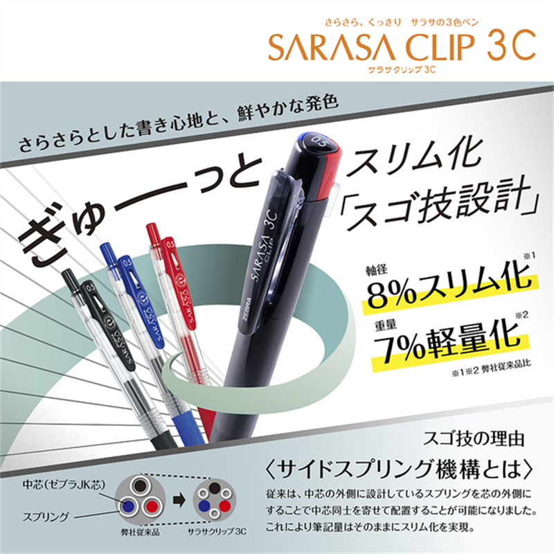 新品ZEBRA斑马三色中性笔J3J5模块笔多功能笔黑红蓝多色水笔合一