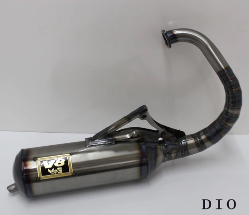 适用本田DIO50 AF18/28 改装V8手工排气管半组 70-90CC W005
