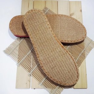 孺子牛鞋底手工钩凉鞋拖鞋diy防滑布条线冰丝线亚麻平底竹凉坡跟