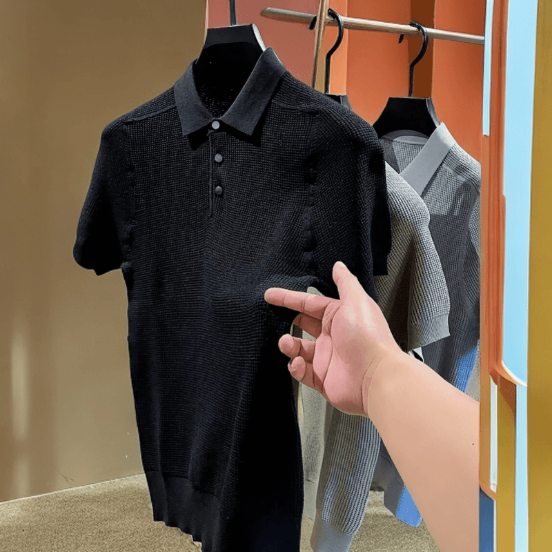 春季潮流男装翻领短袖针织简约风上衣新款男士Polo衫时尚舒适针织,男装,针织衫/毛衣,淘宝优惠券,粉丝福利购,淘宝优惠卷
