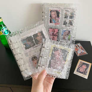 Hisocute水波纹透明A8一宫格卡册A5A7三寸照片收纳册拍立得相册
