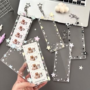 原创星星人生四宫格卡套清透亚克力四宫格硬卡套追星四格照片展示