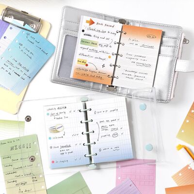 M5活页替芯手账白牛皮纸渐变内页