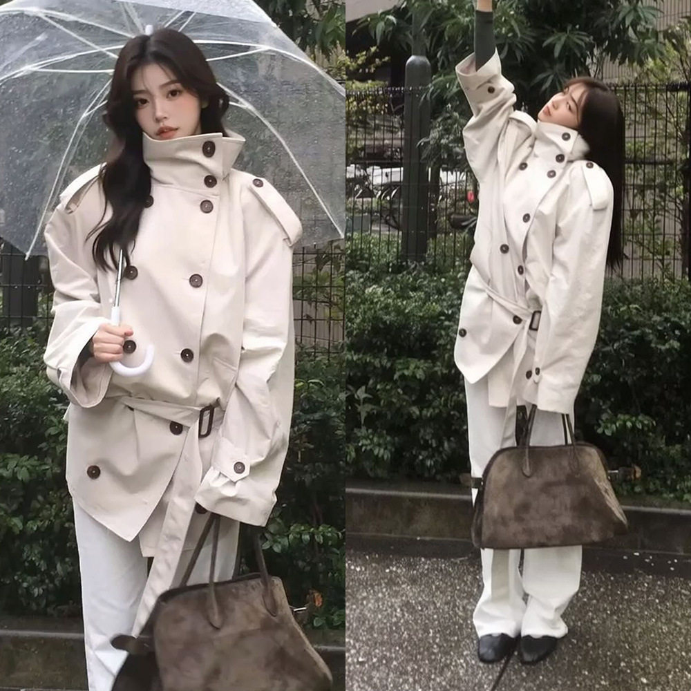 [打版中]安宥真款米白色风衣外风衣