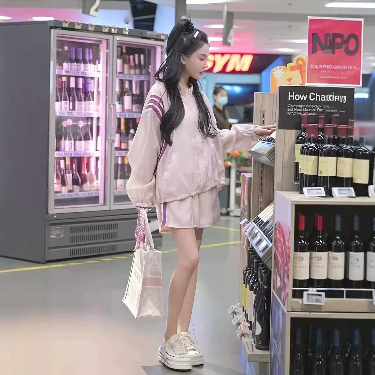 盐系休闲套装女夏季轻薄宽松防晒衣外套高腰阔腿短裤两件套小个子