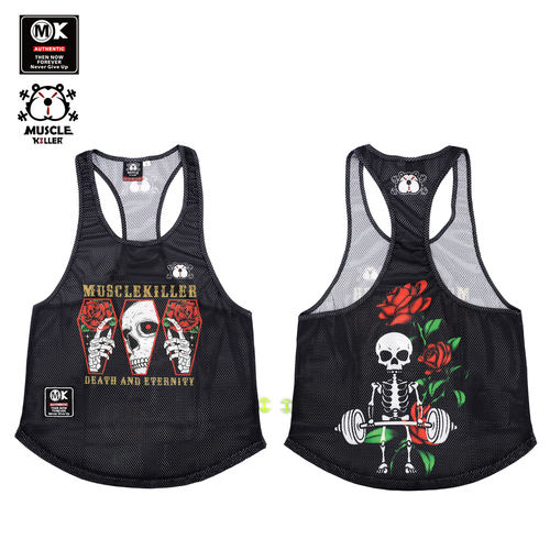 肌肉杀手弹力速干网眼工字背心