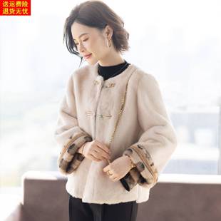 中式妈妈冬装外套2025新款洋气时尚高贵夫人加厚上衣服中老年女士