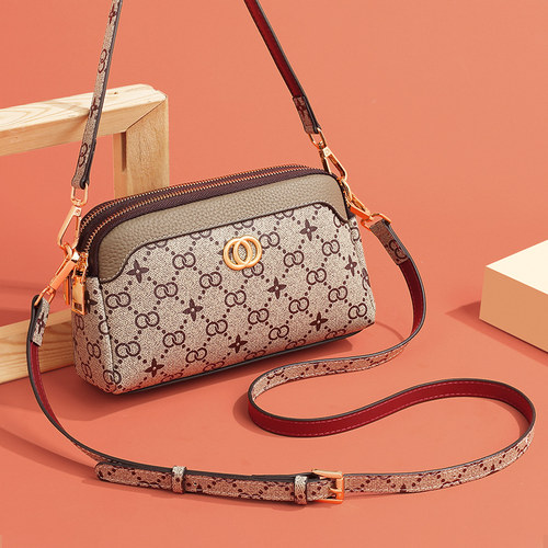 真皮女包中年妈妈包2022