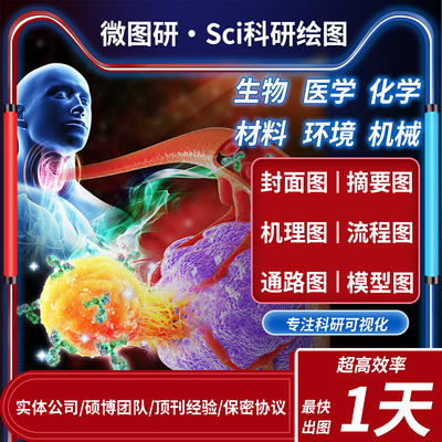 SCI科研绘图代画，期刊封面，封面图，模型图插图，摘要图TOC，机