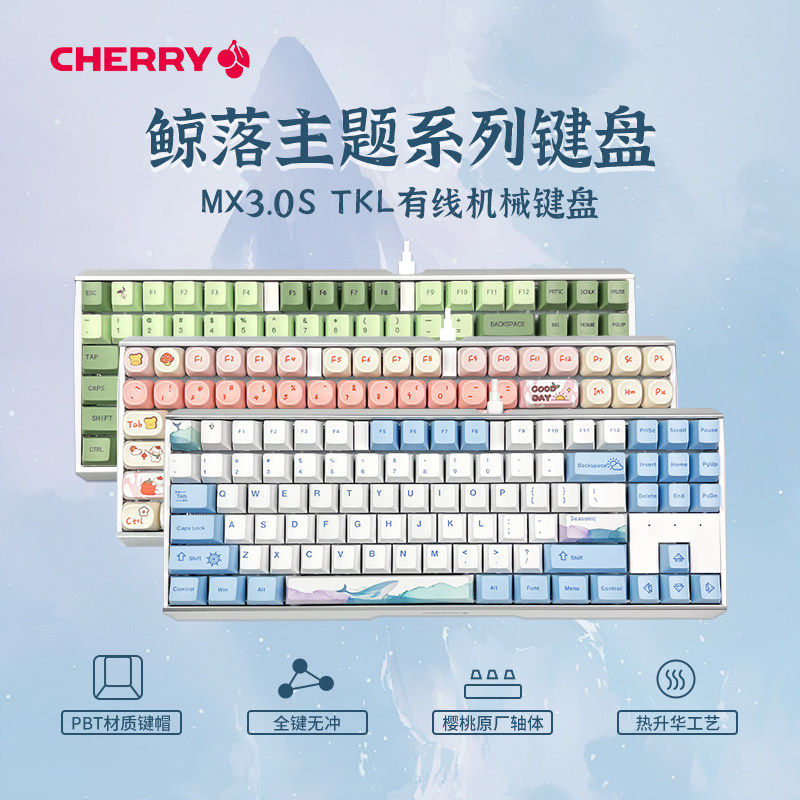CHERRY樱桃MX3.0S有线机械键盘游戏电竞专用外设87键红轴电脑办公