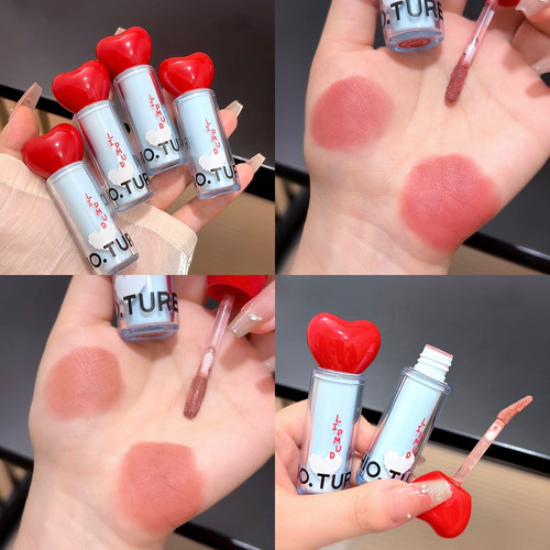 稚优泉新品唇泥爱心唇釉豆沙色丝绒哑光提气色唇部口红A01020304