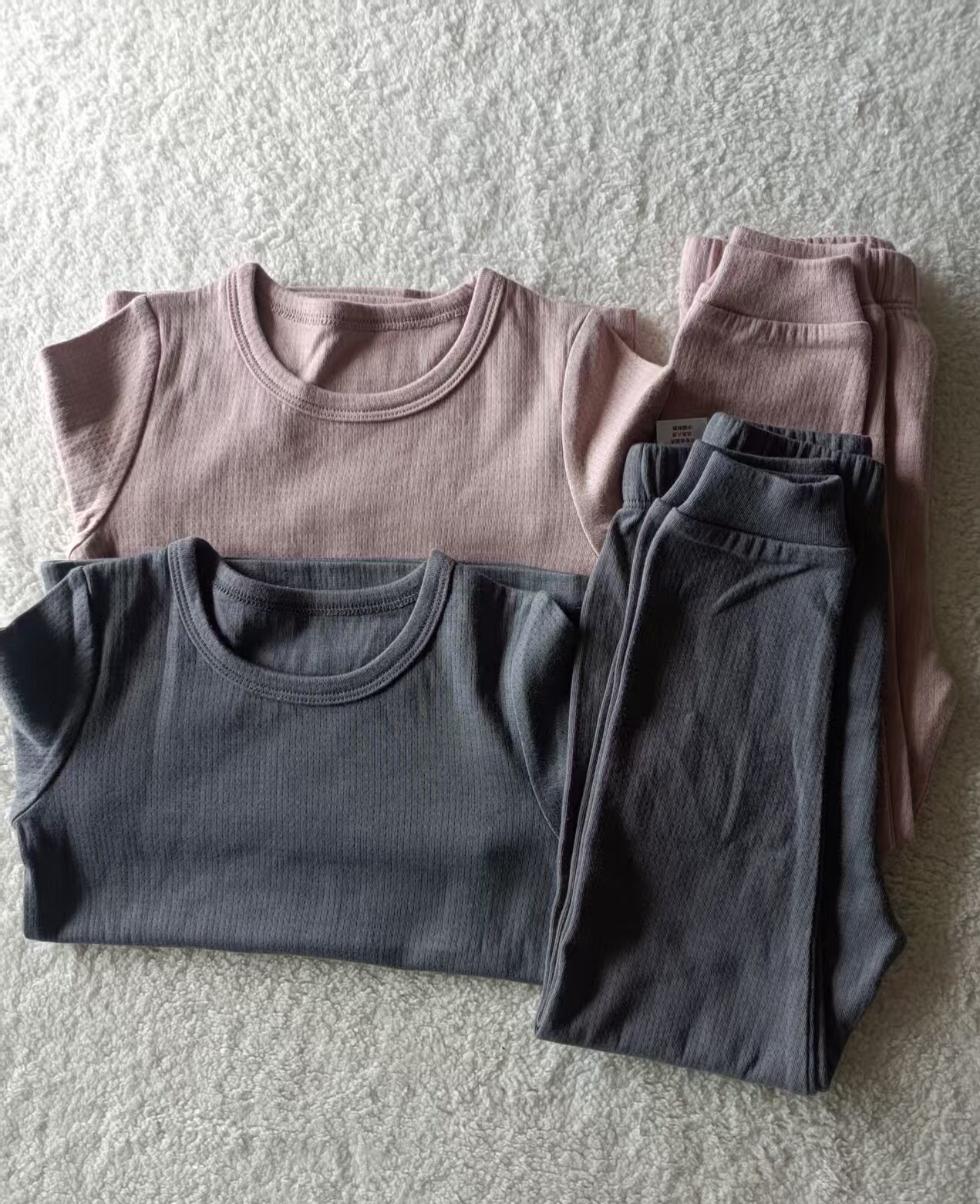 北欧风 有机棉秋衣秋裤儿童家居服保暖套装纯棉睡衣套装柔软