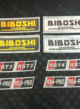 BIBOSHIRST3RST4避震贴纸Rs4-pro前后减震翻新装饰气瓶贴比博士