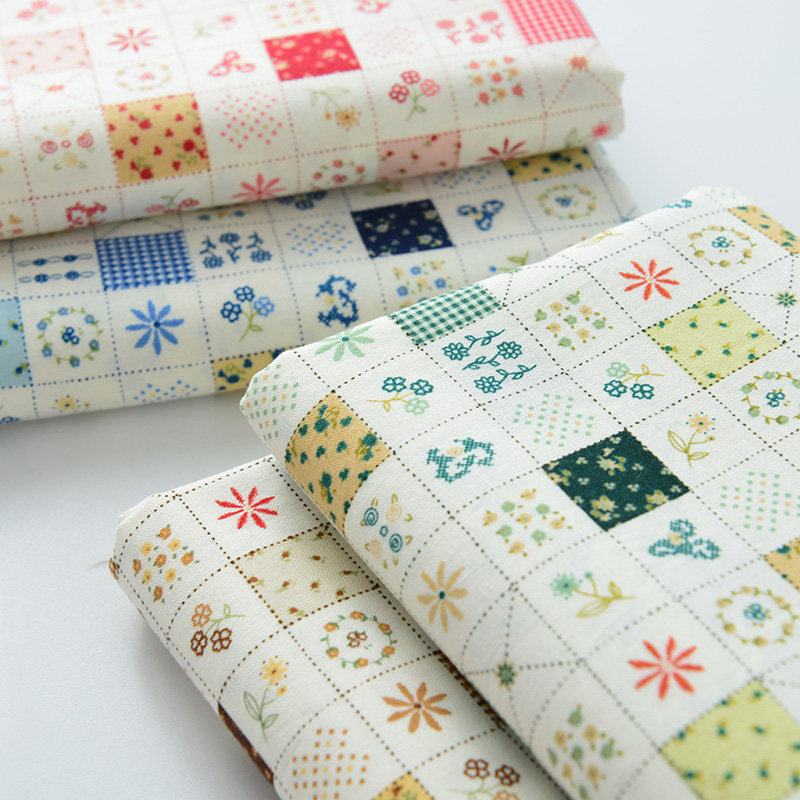 纯棉布料zakka手工diy面料印染田园碎花咖色绿色粉色蓝色拼布小物,居家布艺,海绵垫/布料/面料/手工diy,淘宝优惠券,粉丝福利购,淘宝优惠卷