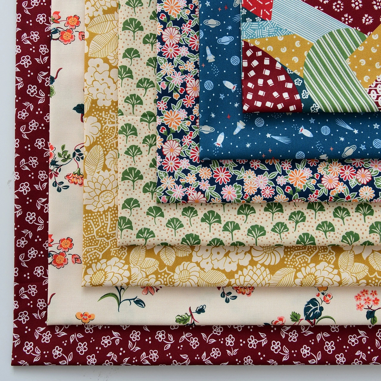 全棉20支田园风小清新碎花手工diy连衣裙娃娃衣布料纯棉麦田织歌