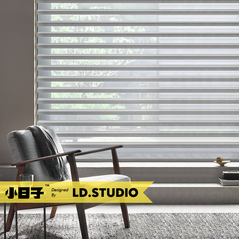 定制做小日子亚麻静音升降窗帘
