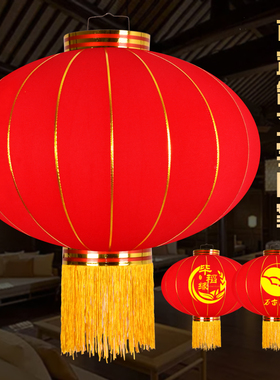 春节大红植绒灯笼 挂饰户外装饰中国风吊灯阳台乔迁大门 广告定制