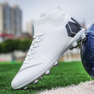 Adults Men's Soccer Cleats Shoes High-top Football Boots FG