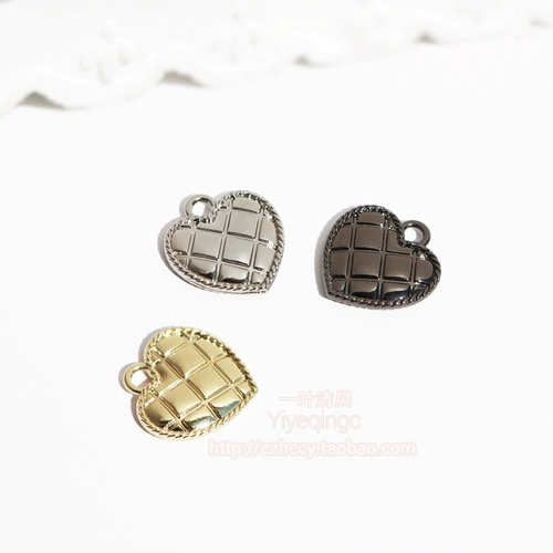 Подвеска, двусторонние серебряные металлические аксессуары в форме сердца