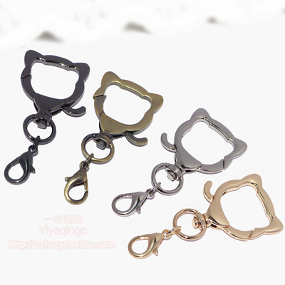 DIY包挂毛球金属挂件配饰扣子卡通款 龙虾扣双扣金属扣配件挂饰扣