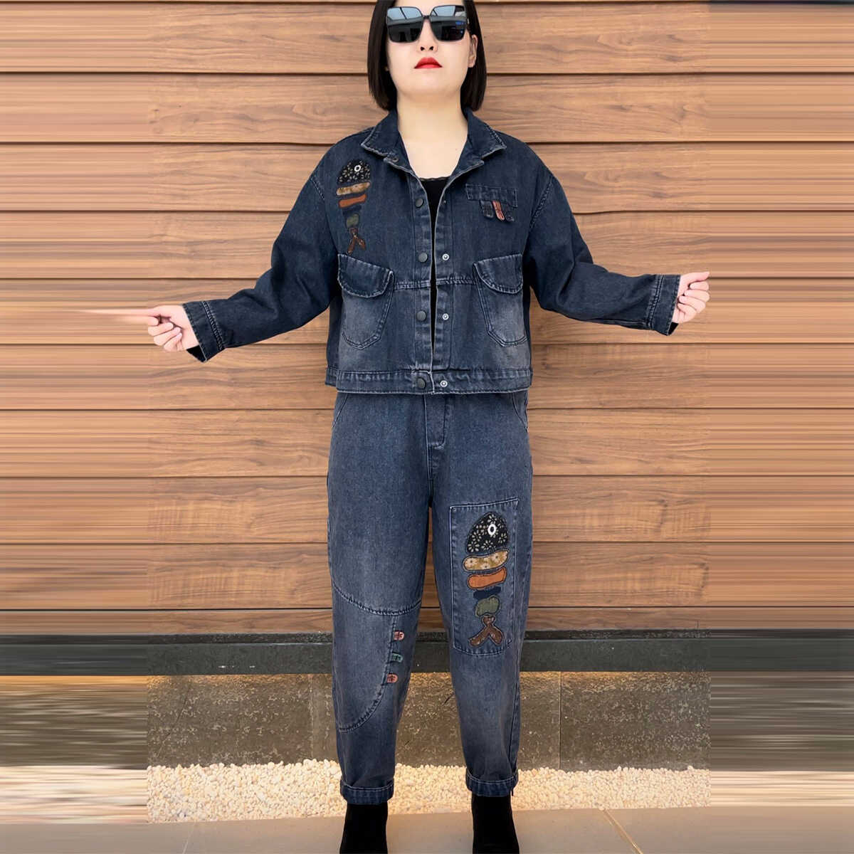 休闲洋气两件套2025春秋新款开衫