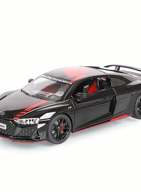 仿真1:24建元R8V10合金汽车模型仿真跑车摆件儿童金属玩具车