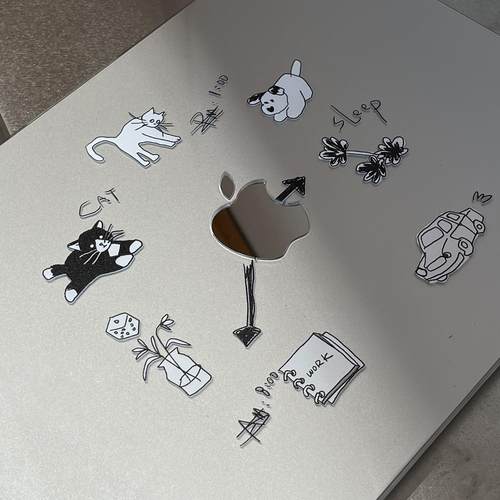 韩国可爱ins风插画笔记本保护壳