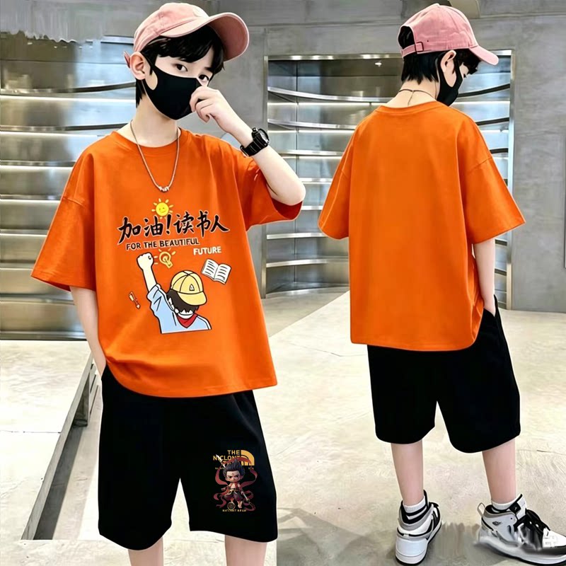 男童夏季套装2026新款儿童衣服夏装男孩夏款短袖大童夏天小孩童装 - 实物图