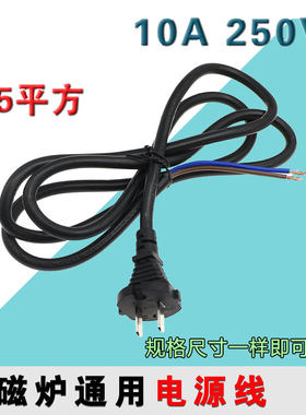 电磁炉线1.5米电磁炉专用电源线插头 电磁炉线大功率铜芯10A250V