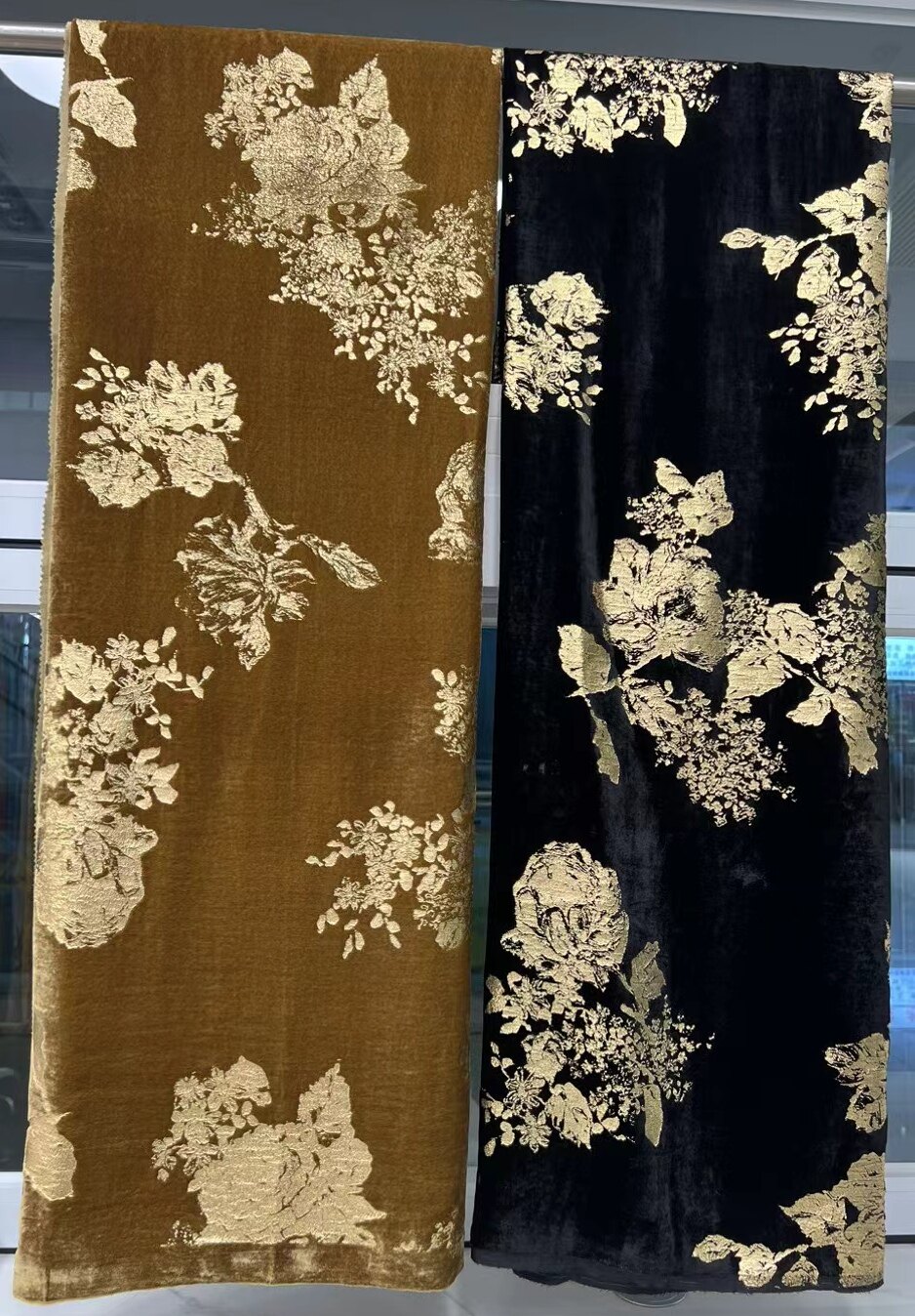 锦绒烫金面料仙鹤梅花中式古风国潮柔软旗袍连衣裙子服装设计布料