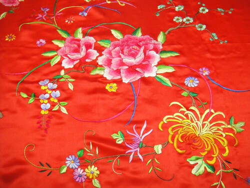 桑蚕丝软缎百花纯手工苏绣花被套