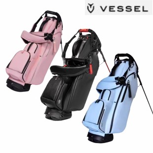 VESSEL高尔夫支架包皮面防水golf男女士球包标准套杆包8.5寸6格
