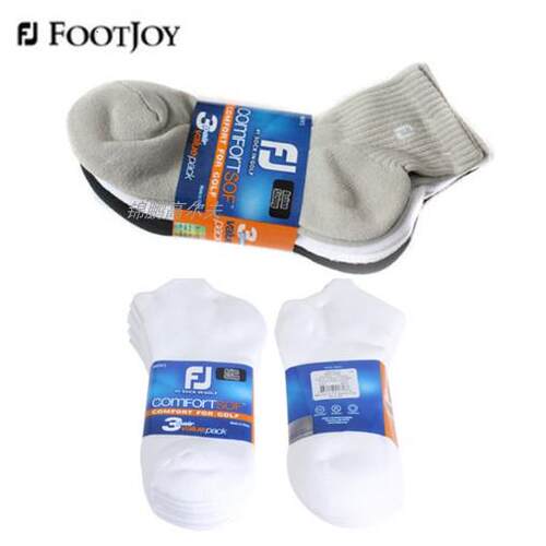 正品footJoy FJ高尔夫球袜三双装男士长袜golf运动短袜白色袜子