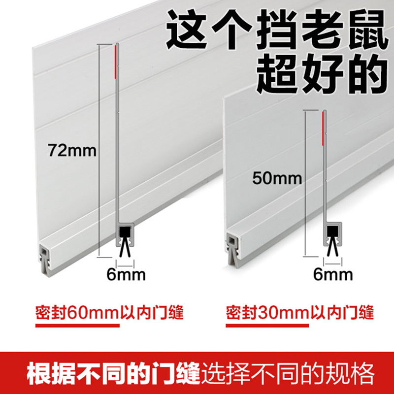 门底门缝密封条防鼠板挡老鼠