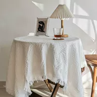Французский ins ind wind white tablecloth Японский кофейный стол