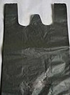 手提式垃圾袋加厚黑色背心袋垃圾袋马甲袋塑料袋平口卷袋10把包邮
