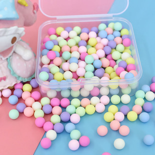 2盒马卡龙彩色小球6mm珠子 diy奶油胶手机壳滴胶材料饰品树脂配件