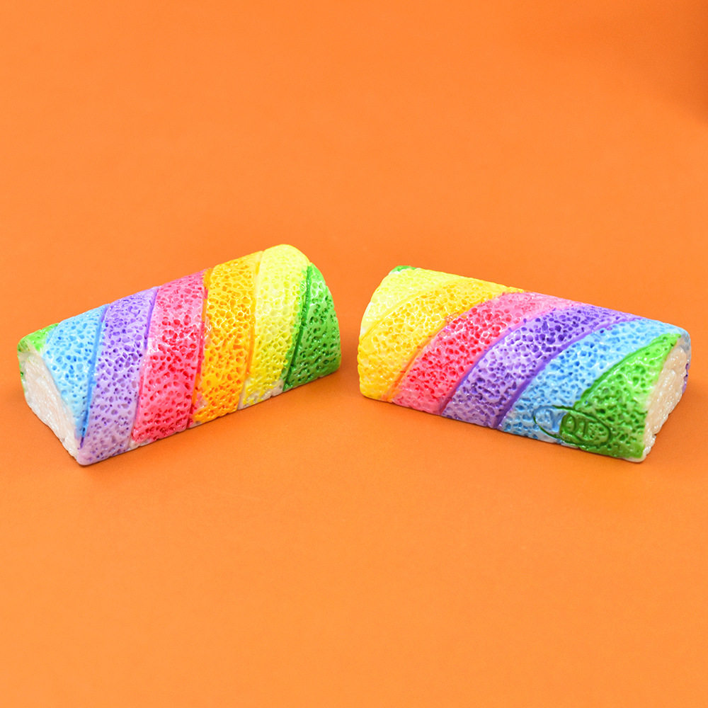 10颗INS风彩虹蛋糕 DIY耳环项链饰品配件diy自制手工手机壳材料包