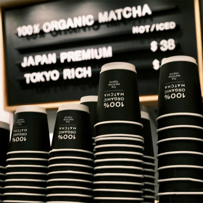 一次性咖啡杯带盖奶茶杯加厚双层黑色豆浆杯打包热饮杯子纸杯定制