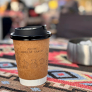 牛皮纸杯一次性咖啡杯带盖外带豆浆奶茶口杯加厚商用热饮杯子定制